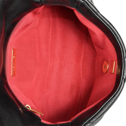 Chanel 19 Shoulder Bag Lambskin As1160 Black Gold Hardware Random Plate