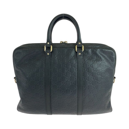 Guccissima Black Silver Hardware Leather 208463 Business Bag Shoulder Bag 2way