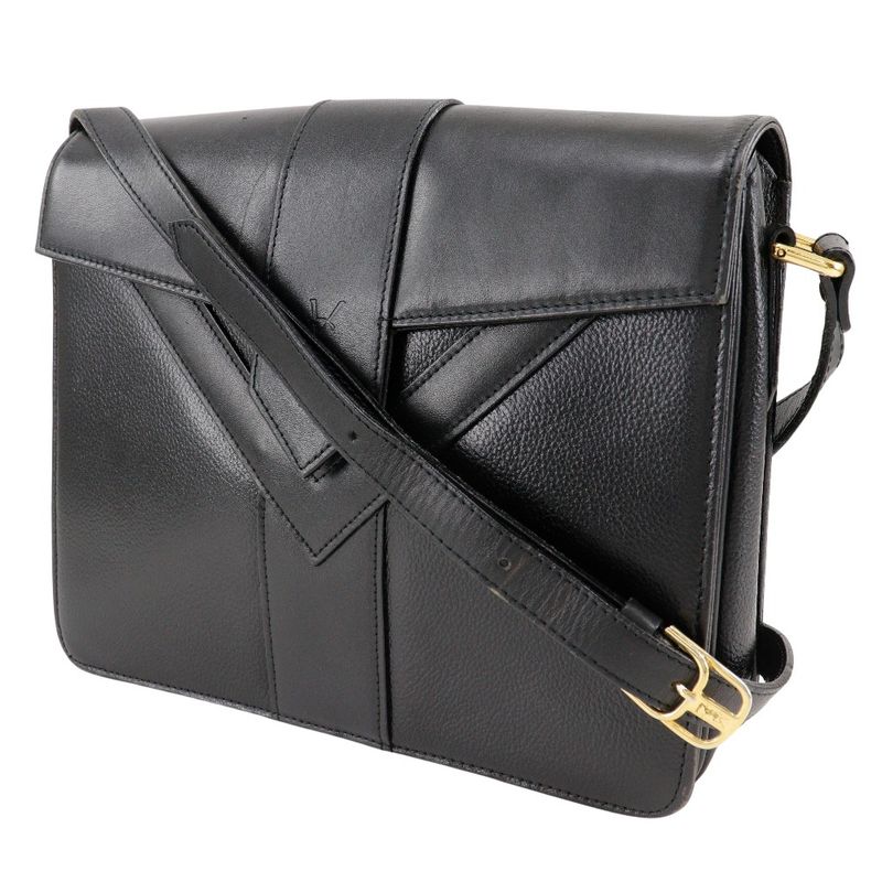 YVES Saint Laurent Yves Saint Laurent Y-stitch Calf Black Women's Shoulder Bag