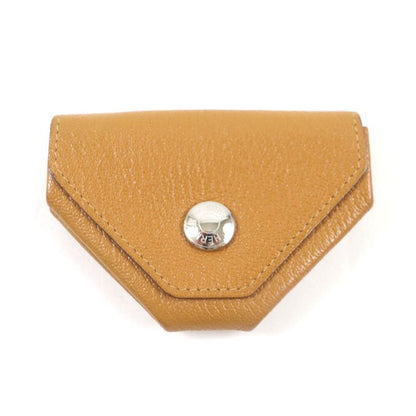 Hermes Le Van Cattle Verso Bicolor Chevre Mizor Coin Case Brown Pink