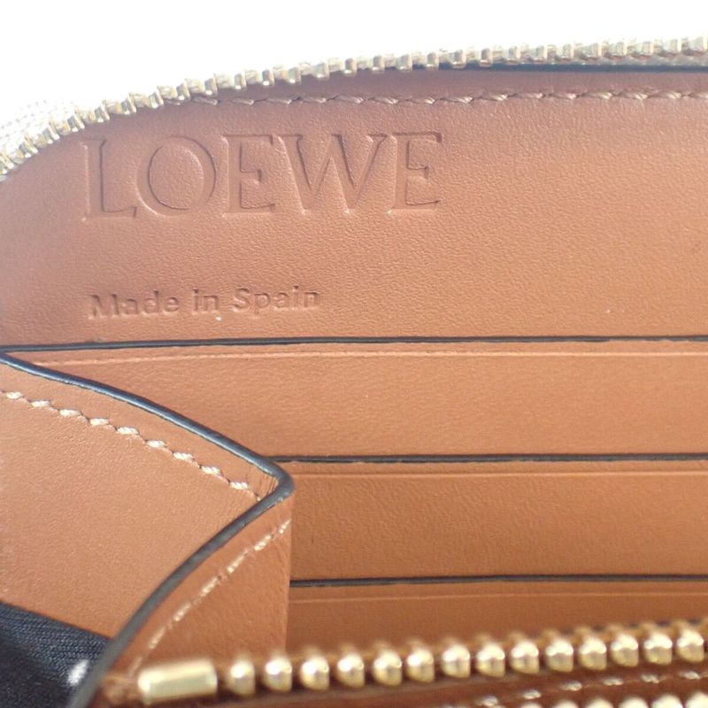 [AB Rank] Loewe Puzzle Zip Around Long Wallet C510t12x13 Calfskin Ghost Soft