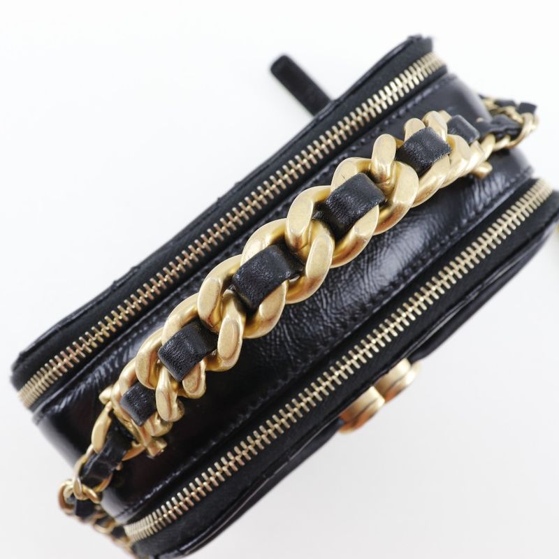 Chanel Mini Handbag Matelasse 2WAY Shoulder Lambskin Black Ladies Handbag