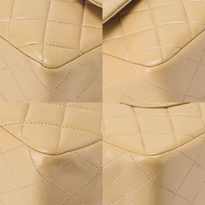 Chanel Handbag Matelasse Coco Top Handle Flap Bag Lambskin Beige Gold