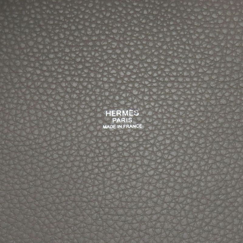 Hermes Picotin Lock MM Etan Silver Hardware Handbag Taurillon Women
