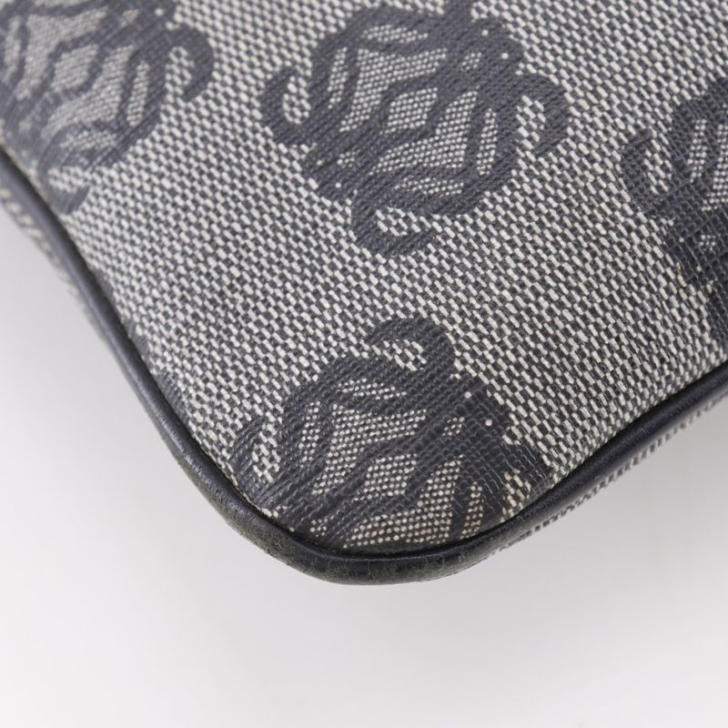 Loewe Anagram Tote Bag Pvc×leather Gray/black Unisex Handbag