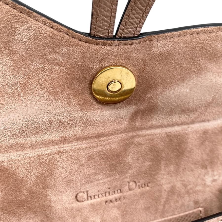 Christian Dior Waist Bag Saddle Belt Pouch S5619cwvg-50pu Logo Pink Beige Gold