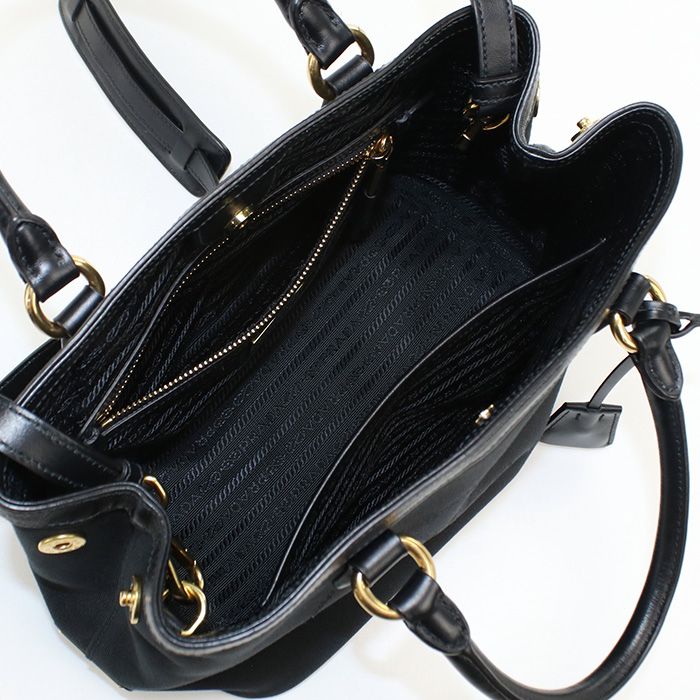 Prada 2WAY 1ba172 UCW F0002 Tote Bag Canvas Scuff Deuce