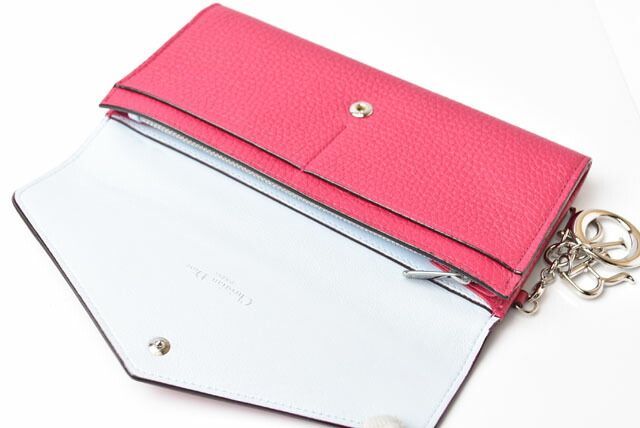 Christian Dior Wallet Christian Dior Long Wallet Diorissimo Bicolor Rose Pink