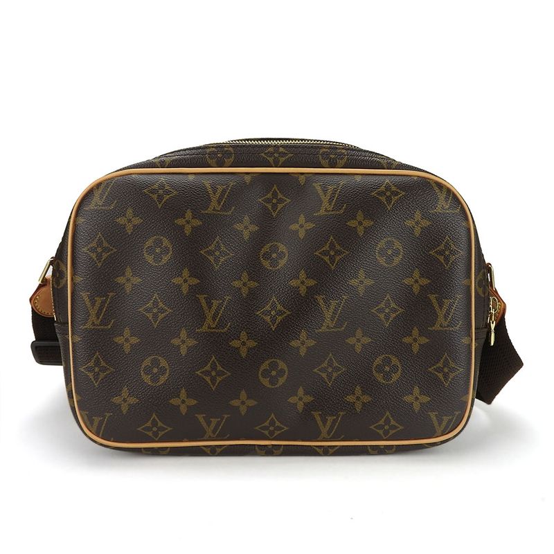 Louis Vuitton Shoulder Bag Reporter PM M45254 Monogram Canvas Brown Gold