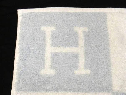 Hermes Avalon 100% Cotton Hand Towel Women Men Light Blue And White Az4152