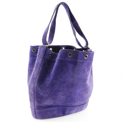 Hermes Market GM Suede Purple 0L Women's Shoulder Bag