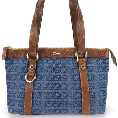 Gucci Handbag 141471 Interlocking Denim Blue Casual Mini Hand Ladies Women Gucci