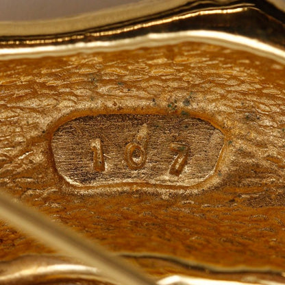 Chanel Bamboo Coco Mark Vintage Gold Plated 107 Ladies 35.0g Brooch