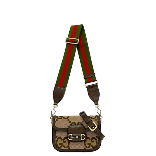 Gucci Shoulder Bag F22018 Brown Beige Horsebit