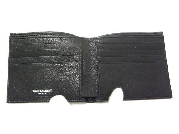 Saint Laurent Leather Star Bifold Wallet Black Ar4558
