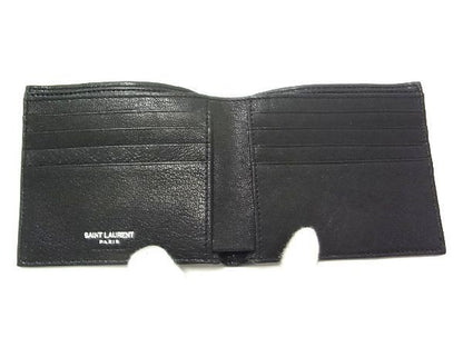 Saint Laurent Leather Star Bifold Wallet Black Ar4558
