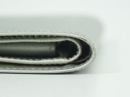 Authentic Chanel Coco Mark Coco Button Fold Wallet Compact Wallet Leather