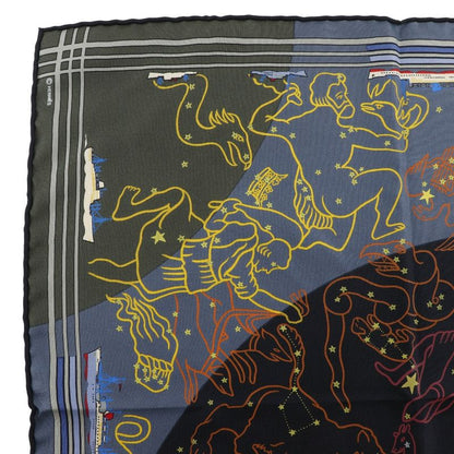 Hermes Carré 45 Petit Carré Constellation Ship Orion Rare Design Silk Women's