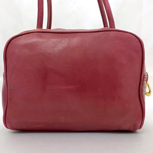 Loewe Handbag Bordeaux Anagram Excellent Condition Nappa Leather Preowned