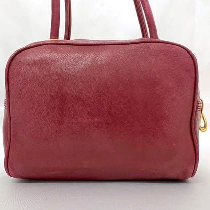 Loewe Handbag Bordeaux Anagram Excellent Condition Nappa Leather Preowned