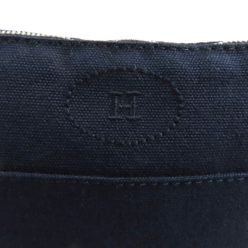 Hermes Bolide Pouch PM H Logo Embroidery Pouch / Cosmetic Pouch Navy Made In