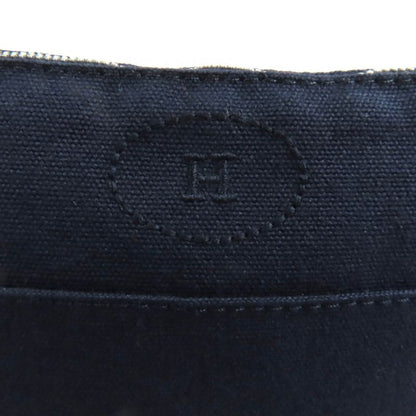 Hermes Bolide Pouch PM H Logo Embroidery Pouch / Cosmetic Pouch Navy Made In