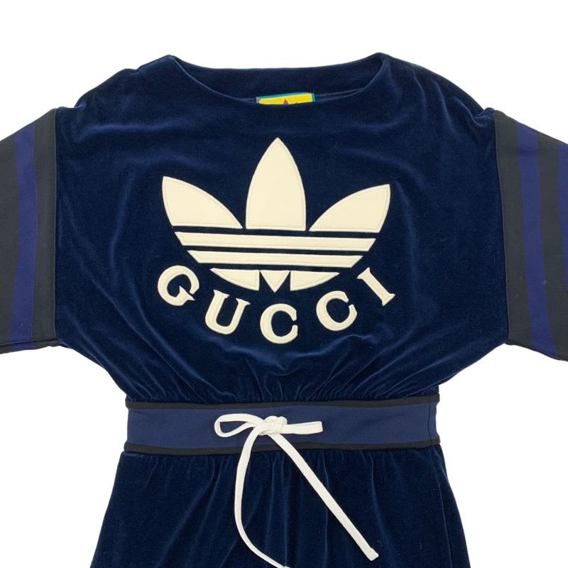 Gucci Adidas Dress Logo Cotton Navy