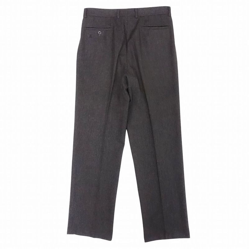 Old Celine Slacks 2 Tuck Pants One Point Logo Triomphe Wool Bottoms Size 88