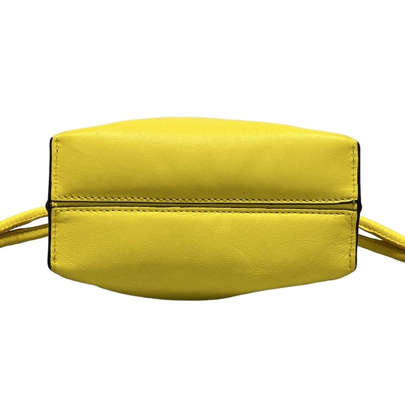 Loewe Shoulder Bag Flamenco Yellow Leather