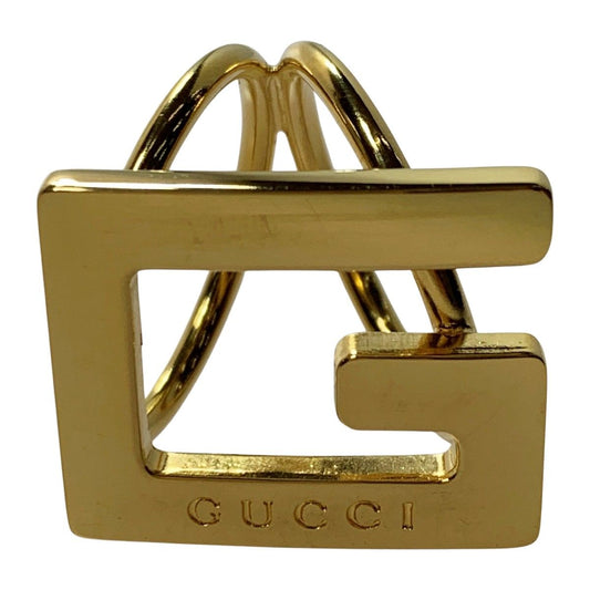 Gucci Plated G Logo G Motif Gold Scarf Ring