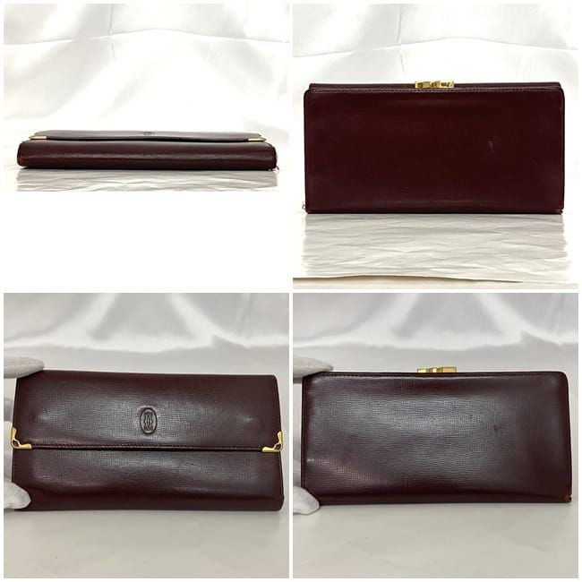 Cartier Trifold Long Wallet Ec22480 Bordeaux Must Wallet