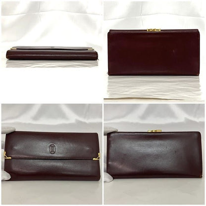 Cartier Trifold Long Wallet Ec22480 Bordeaux Must Wallet