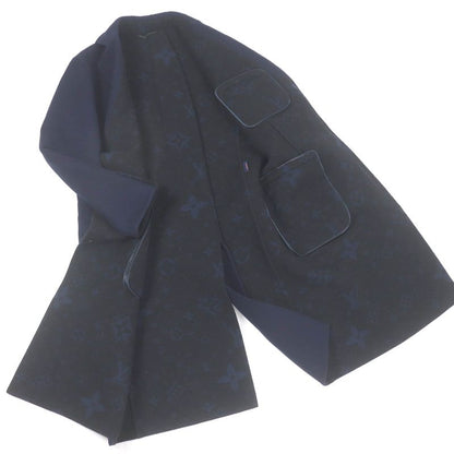Louis Vuitton 22AW Hjc55e 100% Wool Lining Monogram Chester Coat Navy 44 With