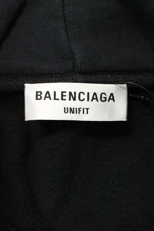 Balenciaga 22SS 698083 Tmv89 Metal Logo Print Oversize Hoodie Men's S
