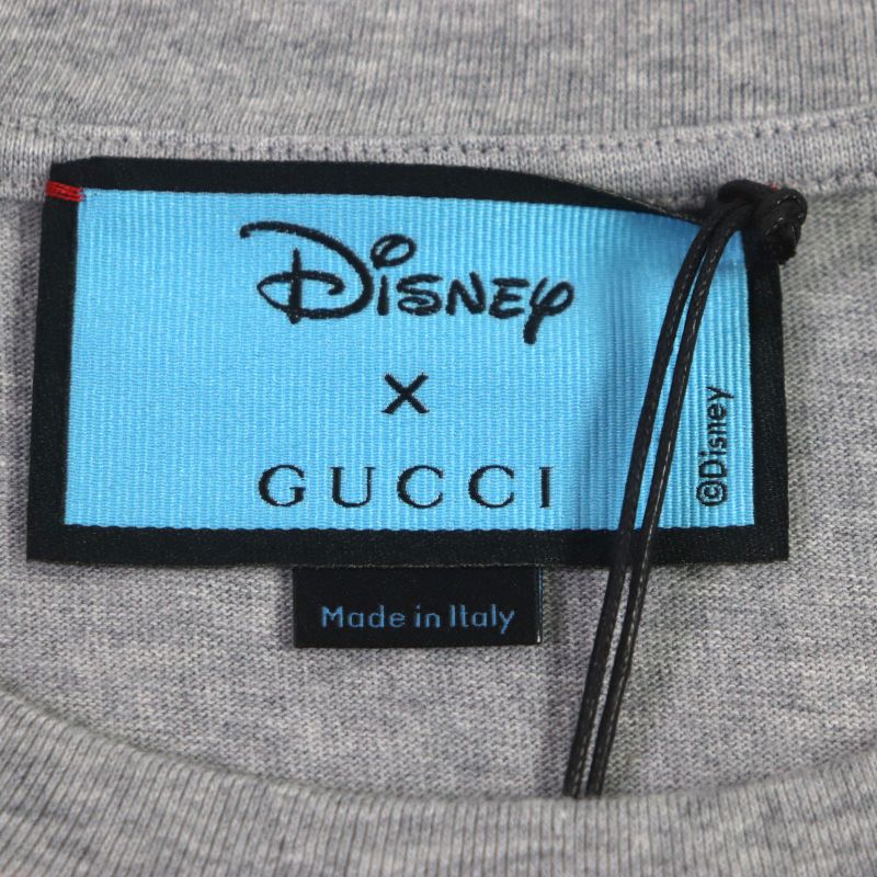 Gucci 548334 Flash Donald Duck Cotton Crew Neck Short Sleeve T-shirt Gray XXL