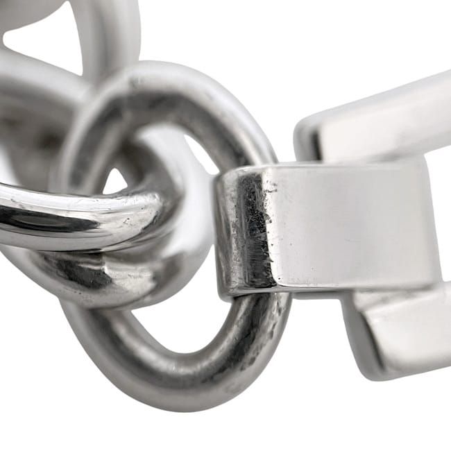 Gucci Necklace 5charm Silver Polished Excellent Condition Ag 925