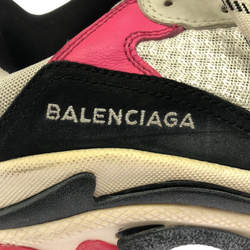 Balenciaga Triple S Vintage Processed Low Cut Sneakers 517334 Pinkish 37