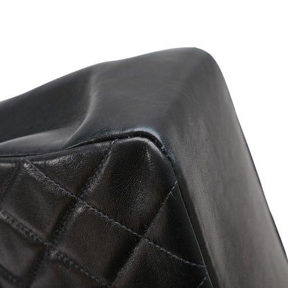 Chanel Matelasse Coco Mark Handbag Top Handle Black Lambskin Women Chanel