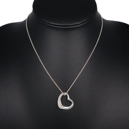 Tiffany & Co Open Heart Elsa Peretti 925 Silver Ladies 5.8g Necklace