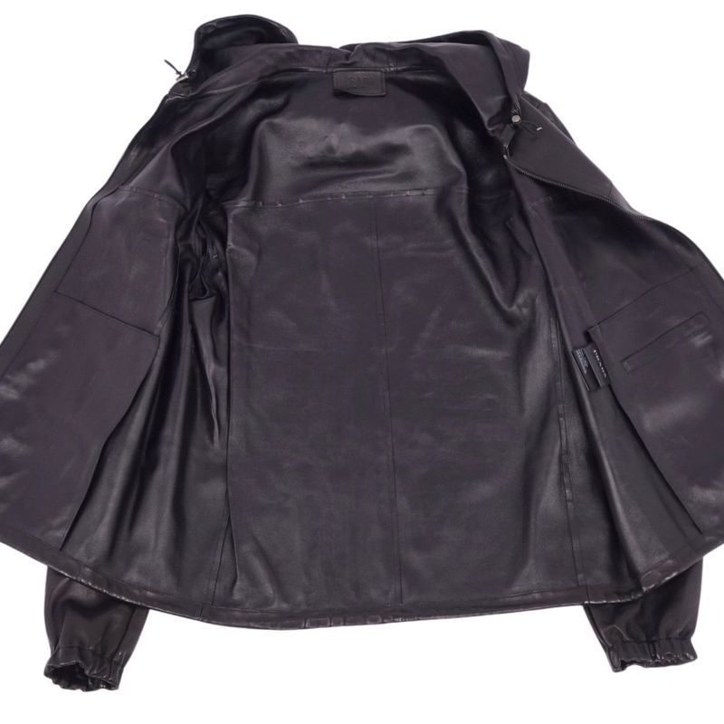 Prada 2020 Jacket Hoodie Leather Hoodie Zip