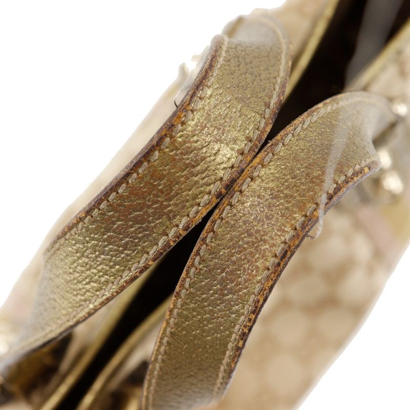 Gucci 139261 GG Canvas And Leather Brown Women's Handbag