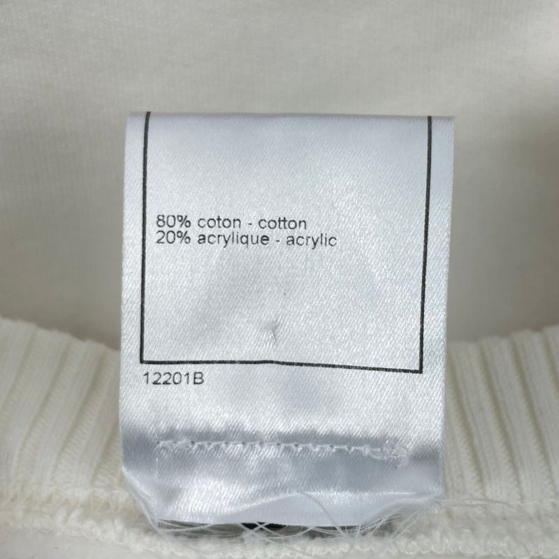 Chanel Mademoiselle Sweatshirt Top 01A Size 38 White X Red