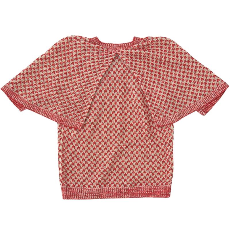 Chanel Cruise Line Knit V-neck P56232k07352 Silk/cotton Red 1430 Chanel