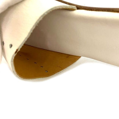 Hermes Sandals White Evelyn 40 25.0 cm Leather