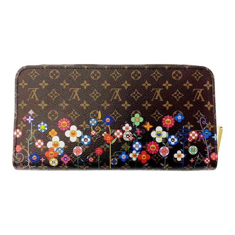Louis Vuitton M14162 PVC X Takashi Murakami Zippy Wallet Brown 395923 Long
