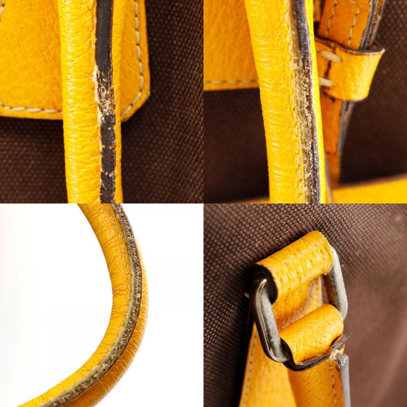 Prada Mini Boston Canvas Brown Women's Tote Bag