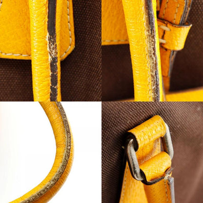 Prada Mini Boston Canvas Brown Women's Tote Bag