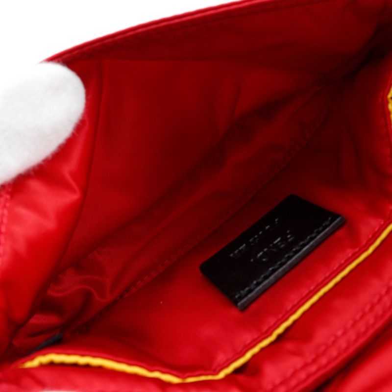 Fendi Mamma Bucket Porter Collaboration 2WAY Shoulder 7as138 Nylon Red Ladies