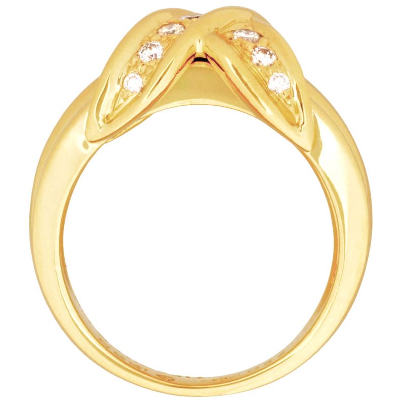 Tiffany & Co Tiffany & Co Signature Cross Ring With Diamonds Approx 12 18K