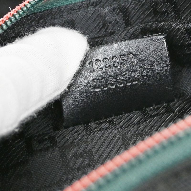 Gucci Body Bag Sherry Waist Pouch Black Canvas 88ka616